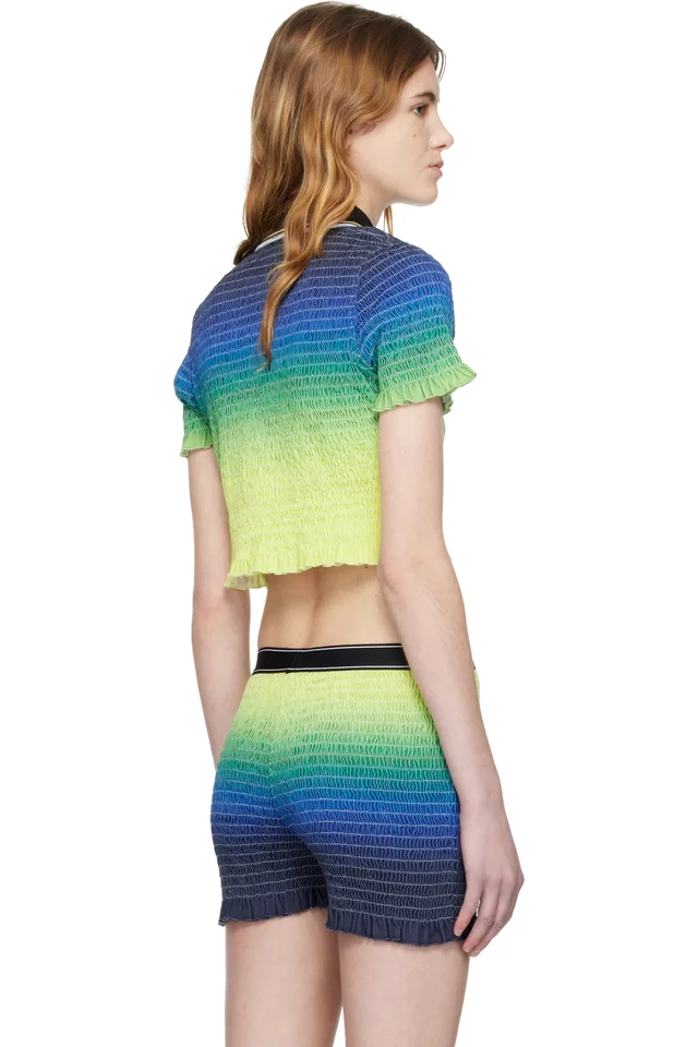 Casablanca Multicolor Gradient Short Sleeve Polo, photo 3 of 4 from SSENSE