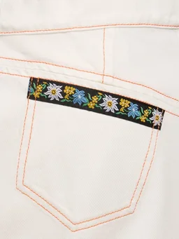 Cormio Pencil skirt with ruffles in 100% Cotton, photo 4 of 5 from LUISAVIAROMA