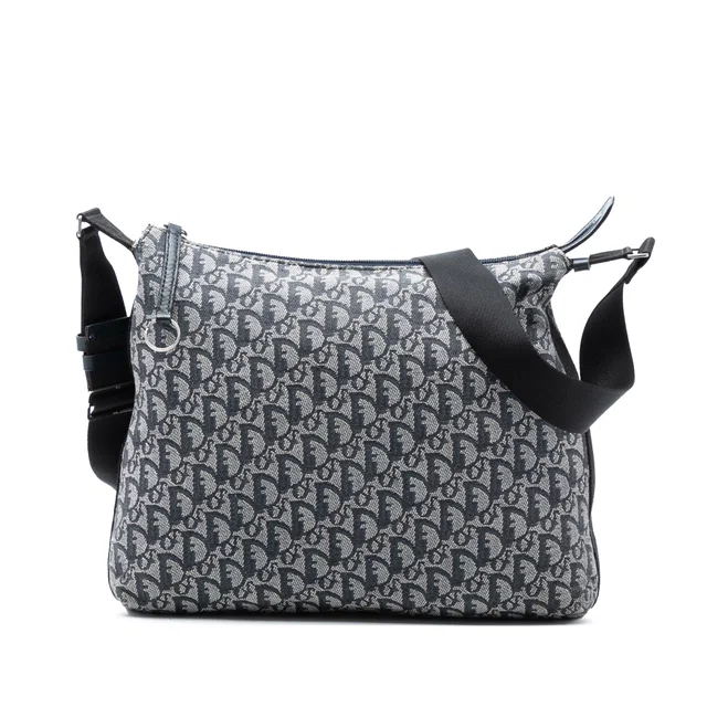 Blue Dior Diorissimo Trotter Canvas Crossbody in Blue Canvas from Designer Revival