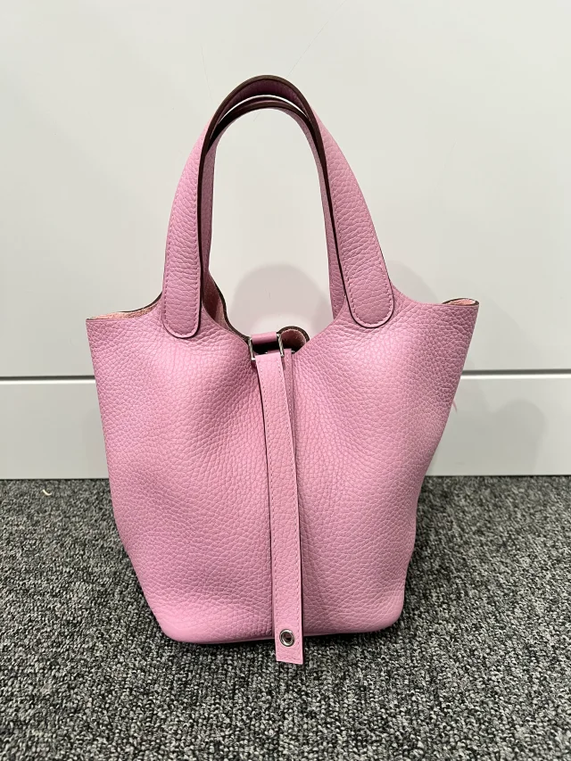 Hermès Taurillon Mauve Sylvestre SV Picotin Lock 18 from Luxury Promise
