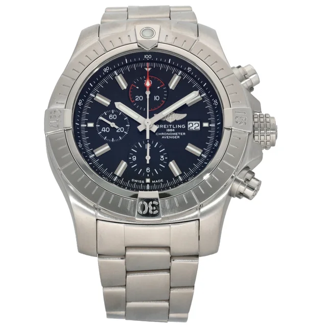 Breitling Super Avenger A13375 48mm Stainless Steel Watch from H&T