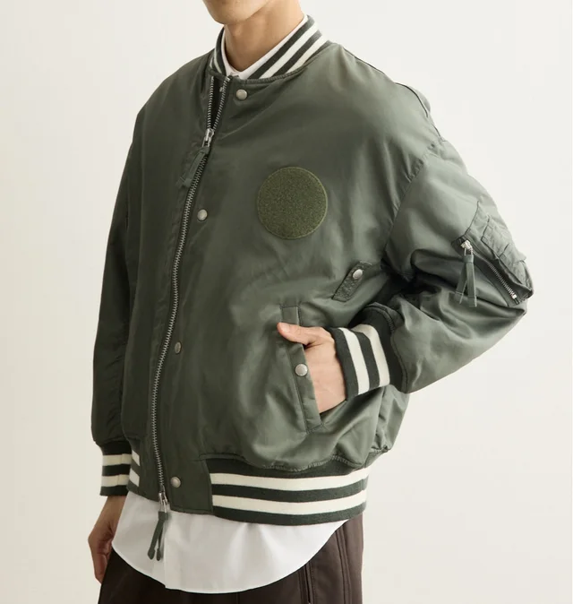 Comme des Garçons Homme Patch Oversized Bomber Jacket, photo 7 of 9 from SENSER