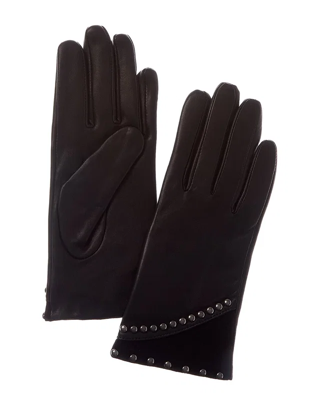 Sofia Cashmere sofiacashmere Classic Cashmere-Lined Nappa Leather Gloves, image 1 of 1 from Rue La La