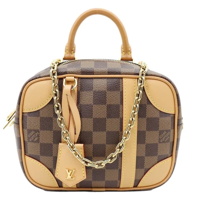 Louis Vuitton Valisette Souple BB Damier Ebene Shoulder Bag Brown in Brown Canvas from Dallas Designer Handbags