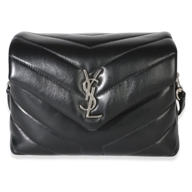 Saint Laurent Black Y Quilted Calfskin Monogram Toy Loulou Crossbody in Black Calfskin from myGemma