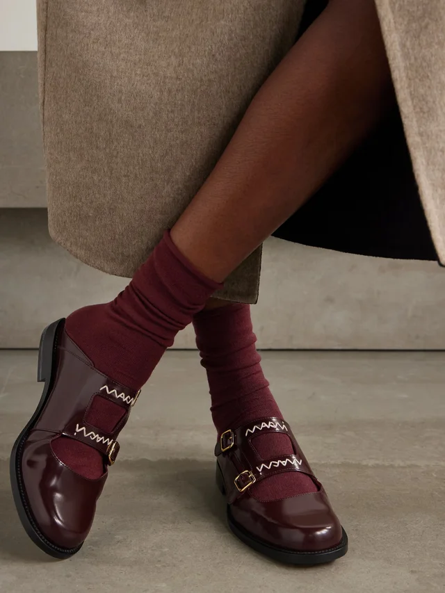 BRUNELLO CUCINELLI Cashmere-blend socks in Red, photo 2 of 2 from NET-A-PORTER (Canada)