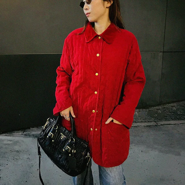 Hermès Paddock Coat #40 Red in Red from VINTAGE QOO TOKYO