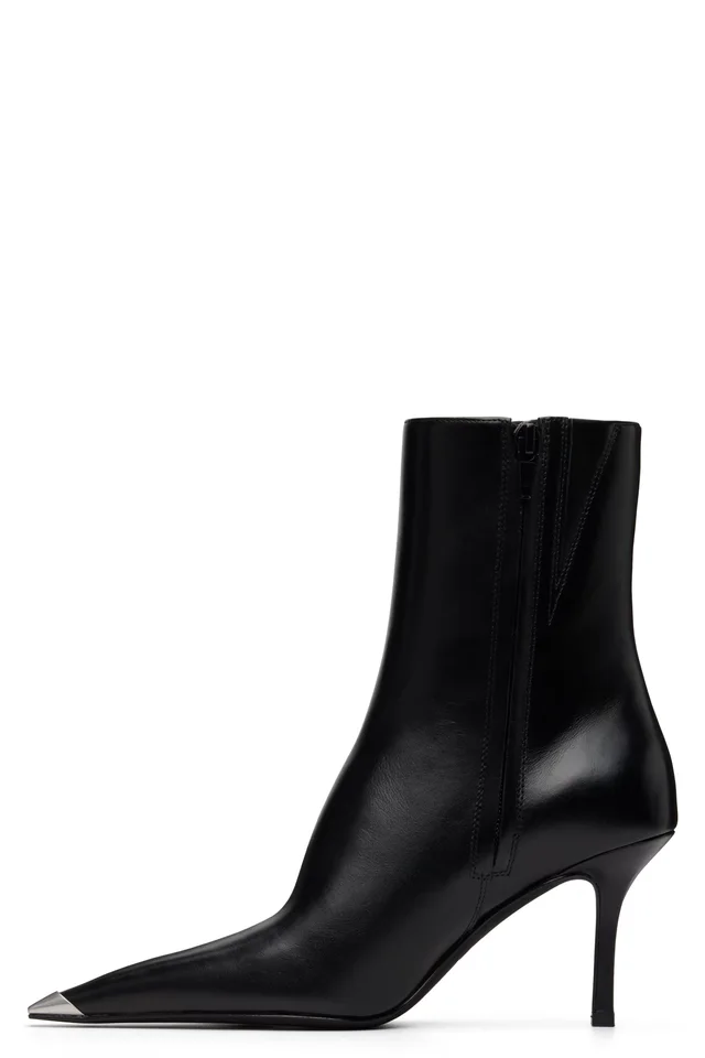 Alexander Wang Black Ferrara Zip Leather Boots, photo 3 of 5 from SSENSE