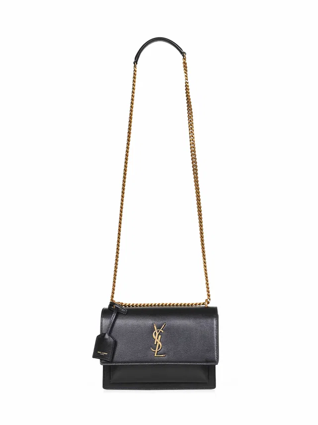 Saint Laurent Crossbody Bag — Black Calf Leather in Black Calfskin from HEWI
