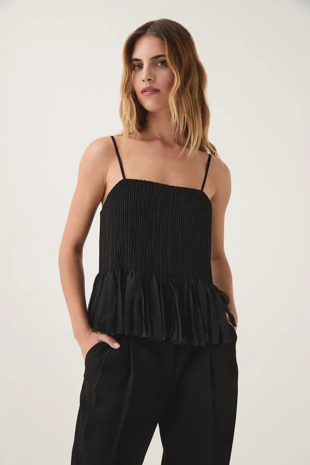 AJE Arris Fringed Top in Black from Aje, photo 1 of 1