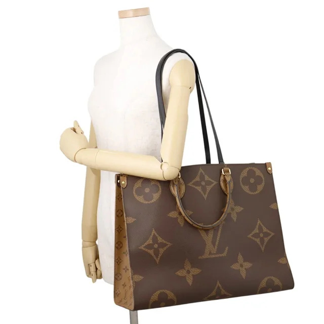 Louis Vuitton Onthego RedM44576 Monogram Reverse Canvas Monogram Giant Size GM in Canvas from GALLERY RARE, photo 5 of 16