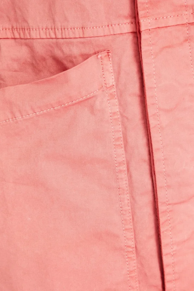 Alex Mill Stretch-Cotton Poplin Utility Playsuit in Orange, photo 4 of 4 from THE OUTNET