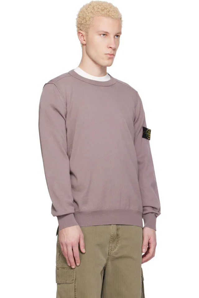Stone Island Purple 5100053 Soft Organic Cotton Sweater, photo 2 of 5 from SSENSE