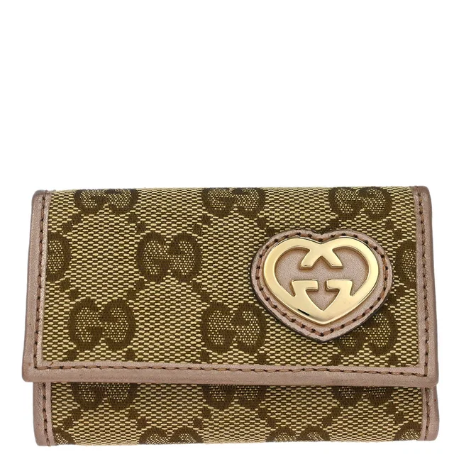 Gucci Key Case Beige GG Canvas Small Good in Beige Canvas from AMORE Vintage Tokyo