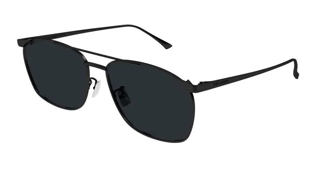 Saint Laurent Sl Sunglasses — Black Metal Frame in Black Nylon from HEWI
