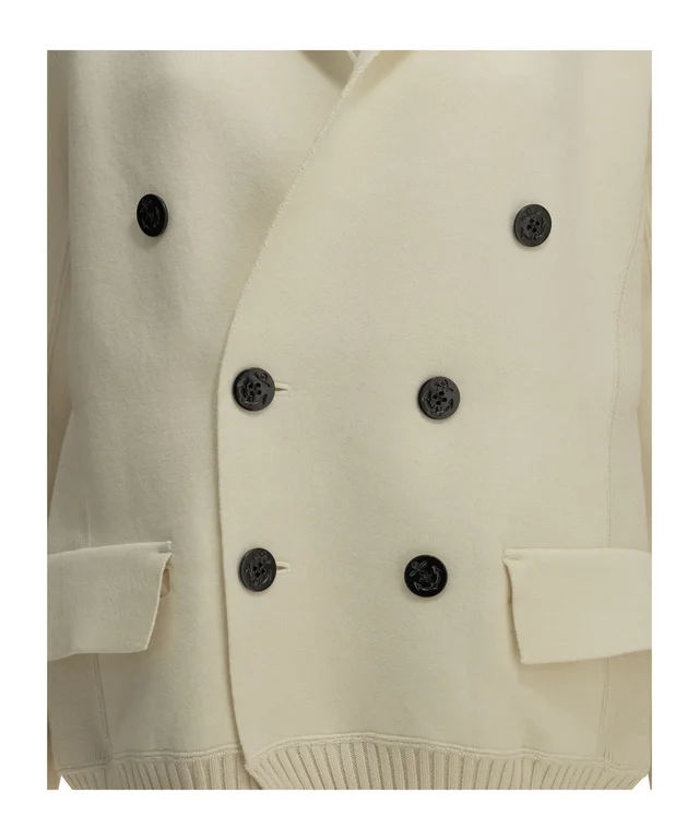 Sacai Double-Breasted Hooded Coat, photo 3 of 4 from SENSER
