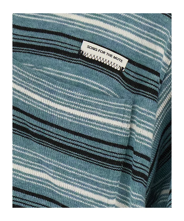 Song For The Mute Gym Oversized Stripe Polo Shirt, photo 4 of 4 from SENSER