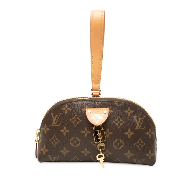 Brown Louis Vuitton Monogram Moon Pochette Clutch Bag in Brown Coated canvas from Designer Revival, photo 1 of 1