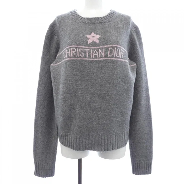 Dior Knit Sweater Gray in Grey Cashmere from The Reluxe