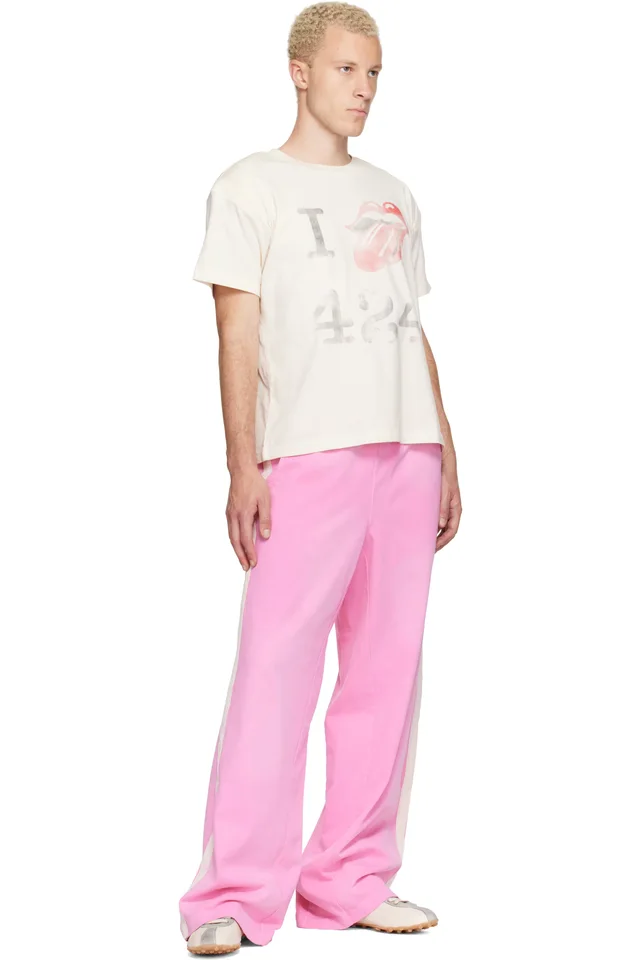 424 Pink Striped Sweatpants, photo 4 of 4 from SSENSE