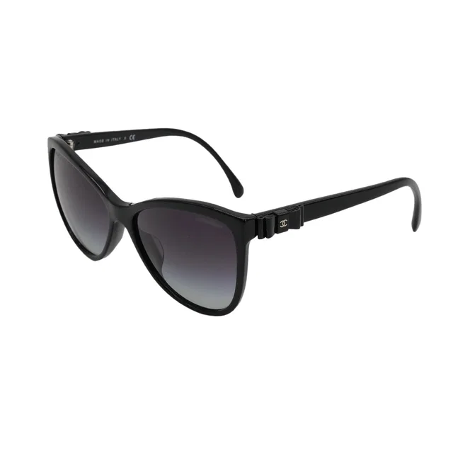 Chanel Vintage Cocomark Sunglasses Ribbon Black Eyewear in Black from Luxury Promise