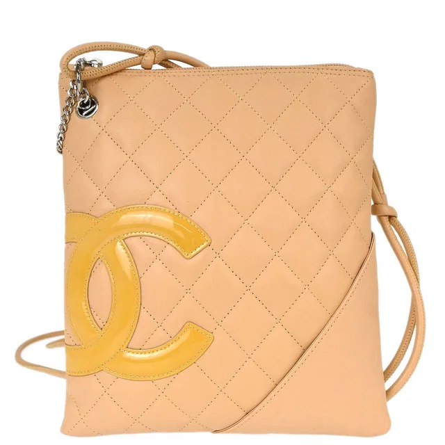 Chanel 2005-2006 Beige Calfskin Cambon Ligne Shoulder Bag in Beige Calfskin from AMORE Vintage Tokyo