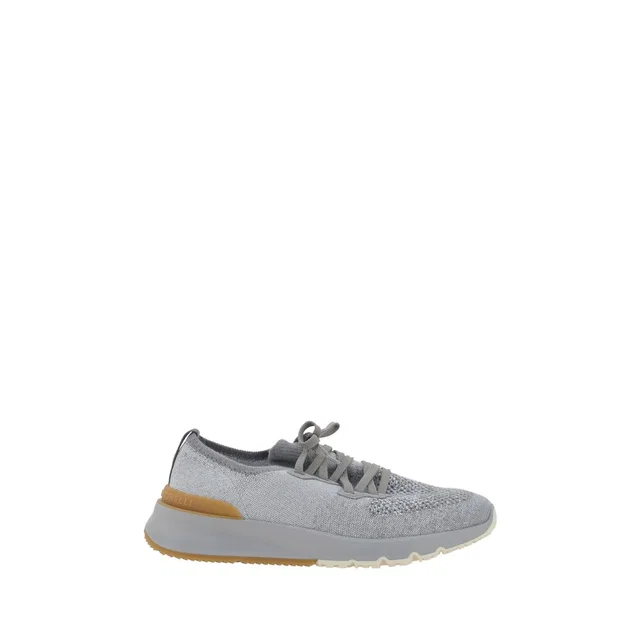 Brunello Cucinelli Gray Cotton Athletic Sneakers in Grey from HEWI