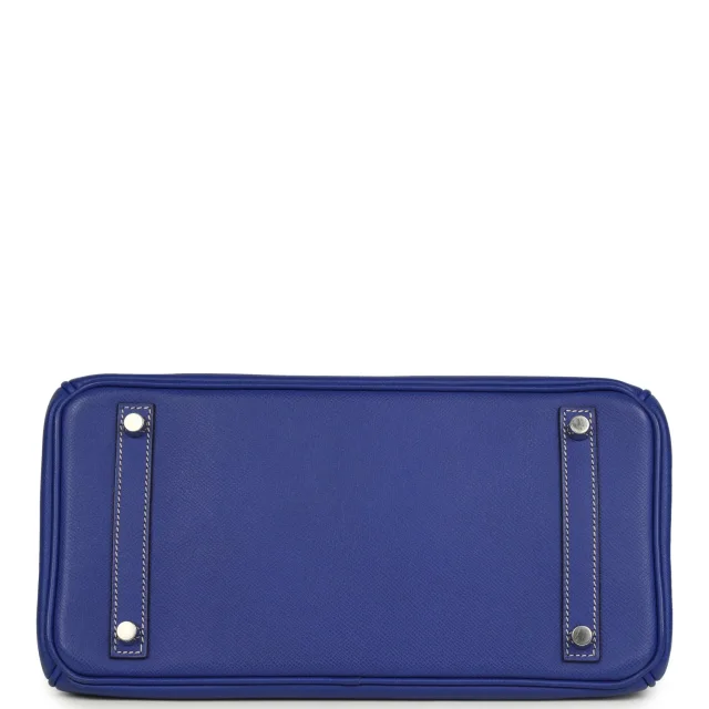 Hermès Birkin 30 Bleu Electric Candy Verso Epsom Palladium Hardware in Blue Epsom from Madison Avenue Couture, photo 2 of 3