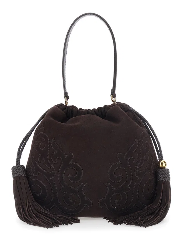 Etro Shoulder Bag — Brown Goat Leather in Brown Goatskin from HEWI