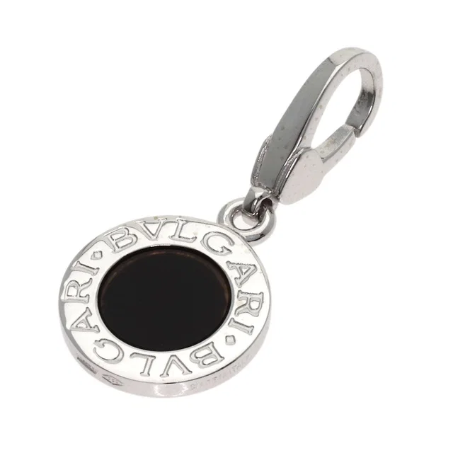 Bvlgari Onyx Charm Pendant 18K White Gold in White from The Reluxe