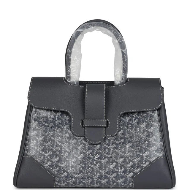 Goyard Saigon Tote Grey Goyardine Canvas Palladium Hardware in Grey Canvas from Madison Avenue Couture