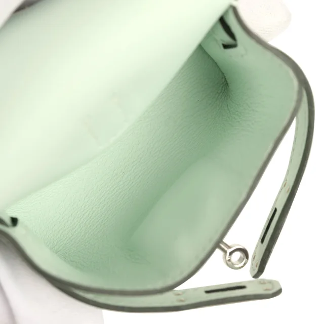 Hermès Kelly Festival Bag Charm Vert Peppermint Swift Palladium Hardware in Green Swift leather from Madison Avenue Couture, photo 8 of 8