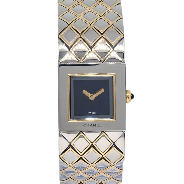 Chanel Matelasse Quartz Watch SS 18KYG from AMORE Vintage Tokyo
