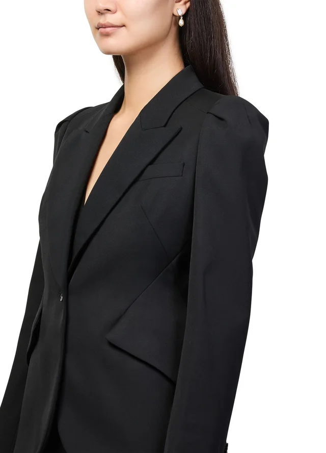 MCQUEEN Jacket with puff sleeves in Black 100% wool, photo 4 of 6 from 24S (US)