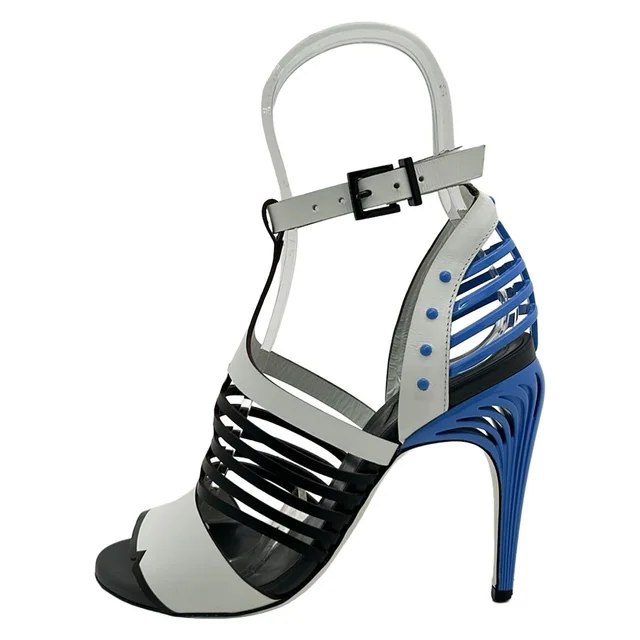 Fendi Sandals White Leather in White Leather from The Reluxe
