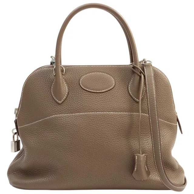 Hermès Bolide 31 Etoupe, manufactured in 2016 in Taupe Clemence leather from VINTAGE QOO TOKYO