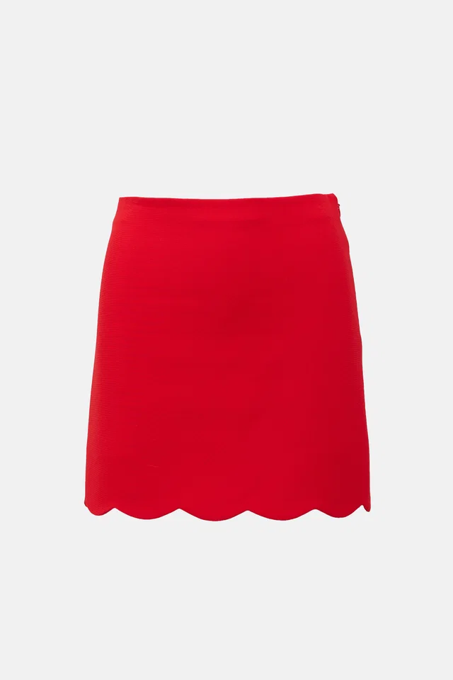 Miu Miu 2018 Scalloped Mini Skirt from VSP Consignment