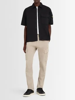Stone Island Stretch cotton twill shirt in 97% Cotton, 3% Elastane, photo 2 of 5 from LUISAVIAROMA