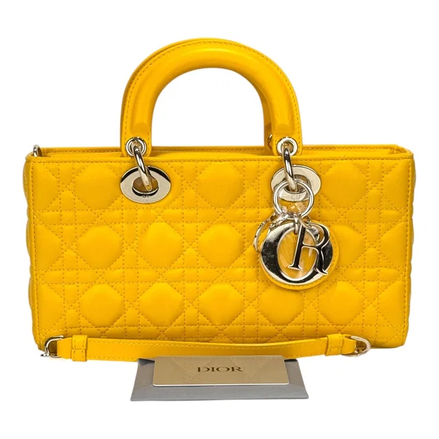 Dior Lady D-Joy Small Yellow Bag in Yellow from Luxury Promise