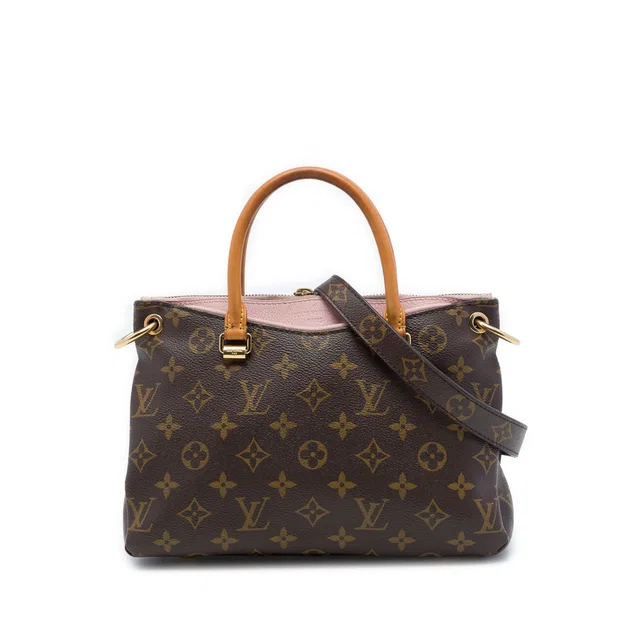 Brown Louis Vuitton Monogram Pallas BB Satchel in Brown Coated canvas from Designer Revival