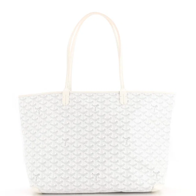 Goyard Artois Tote Coated Canvas MM in white Coated canvas from Rebag