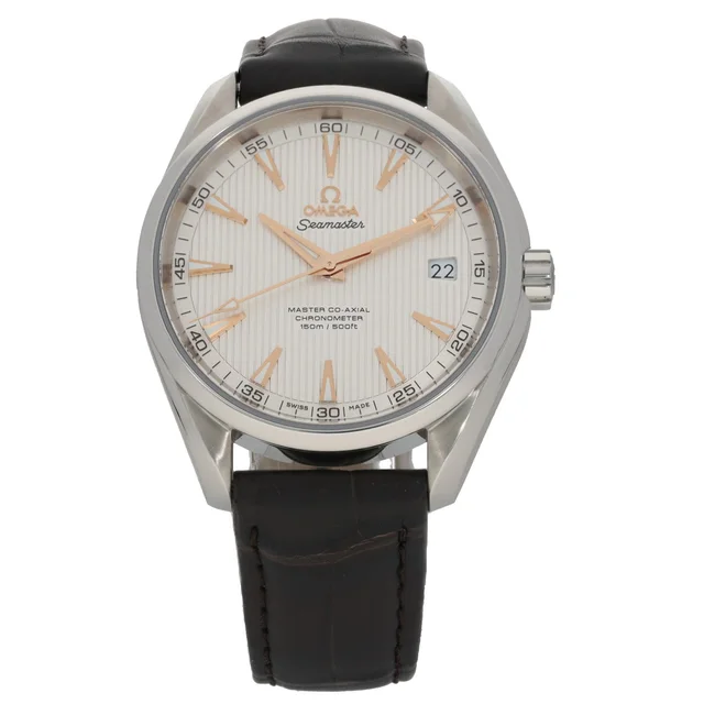 Omega Seamaster Aqua Terra 231.13.42.21.02.003 41.5mm Stainless Steel Watch in Leather from H&T