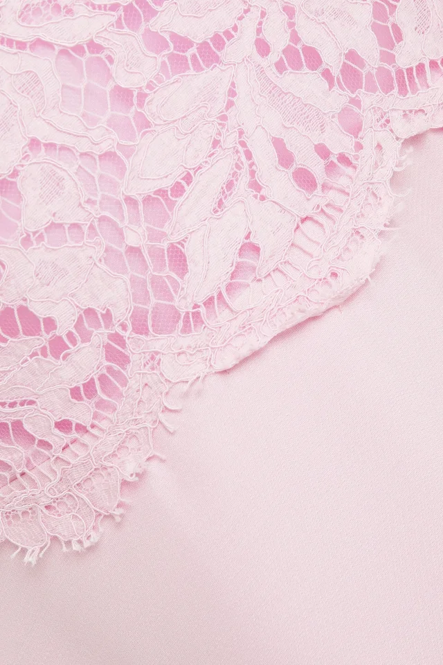 Valentino Garavani Corded Lace and Wool-Silk Crepe Mini Dress in Baby pink, photo 4 of 4 from THE OUTNET