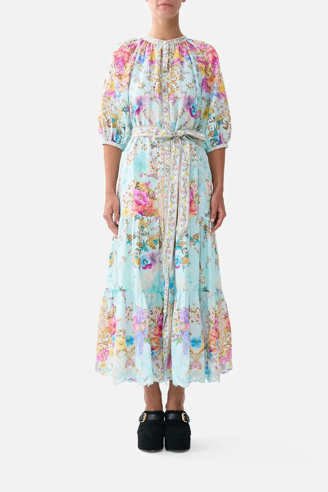 Camilla eBoutique PUFF SLEEVE MIDI SHIRT DRESS WITH TIE BAZAAR BLOOMS from CAMILLA, photo 1 of 1