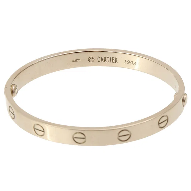 Cartier 18K Love Bangle White Gold in White from VINTAGE QOO TOKYO