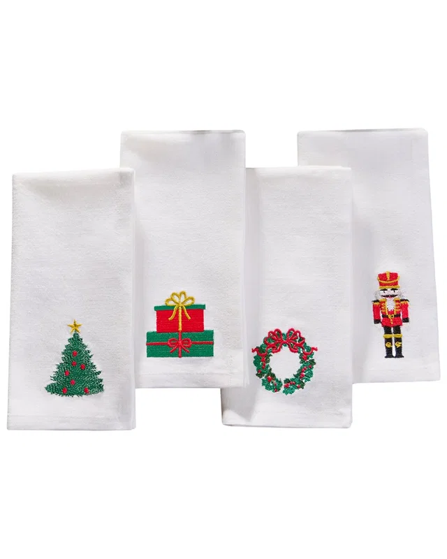 Elrene Home Fashions Set of 4 Holiday Embroidered Napkins, image 1 of 1 from Rue La La