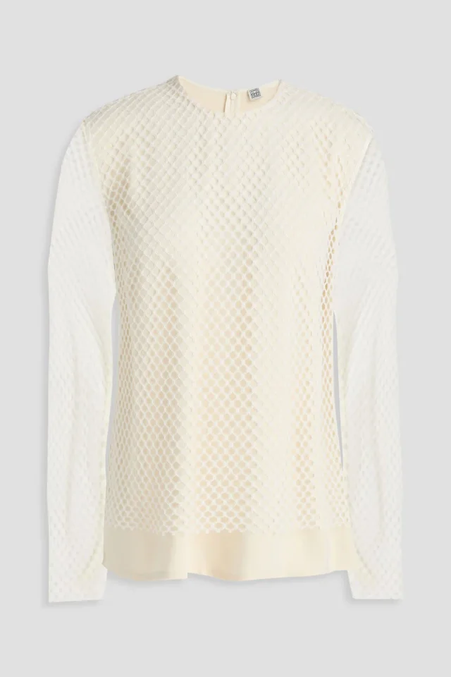 Toteme Layered Lace Top in Ivory, photo 5 of 8 from THE OUTNET