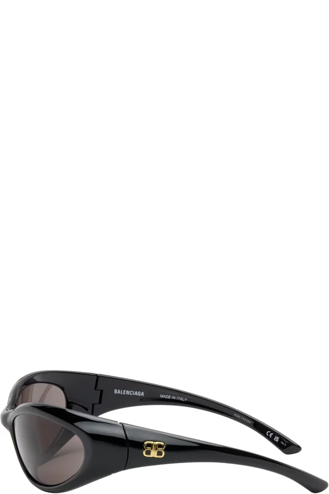 Balenciaga Black Oval Sunglasses, photo 3 of 4 from SSENSE