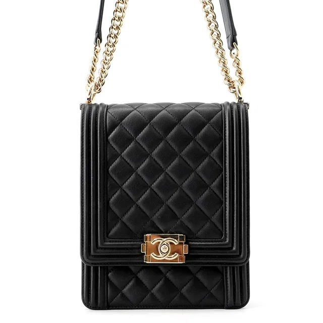 Boy Chanel Chen Shoulder BlackAS0130 Lambskin in Lambskin from GALLERY RARE