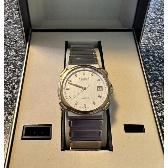 Seiko Vintage Lassale Watch Men Gold & Silver Two Tone 9552-6009 Z4 In Box in silver|gold|gray from Poshmark